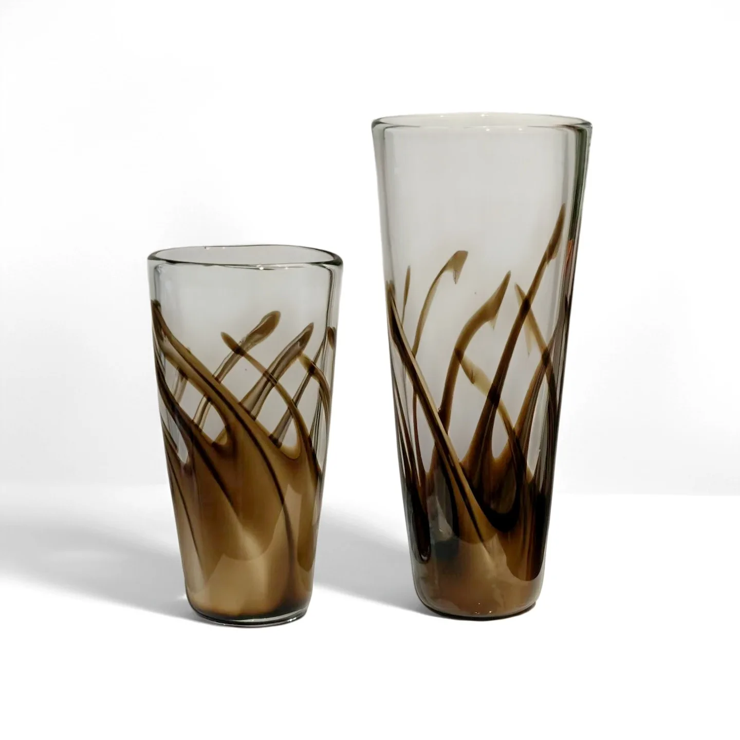Medieval Style Irregular High-end Simple Modern Light Luxury Glazed Glass Vase Combination Set Flower Arrangement Ornament Sampl