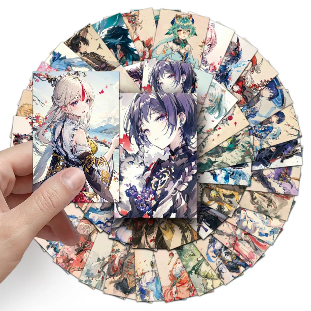 

10/50Pcs Ink Painting Style Game Characters Furina Balladeer Wanderer Posters Stickers Laptop Hand Account Luggage DIY Decals