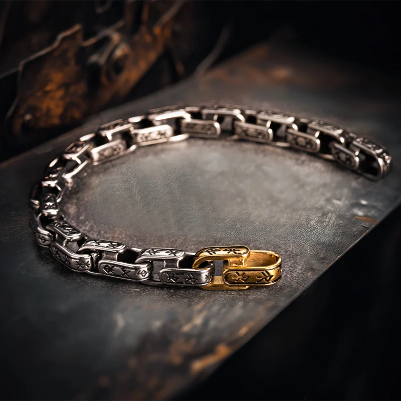 Oaths of Eternal Night bracelet for men stainless steel Link Chain fashion Jewelry