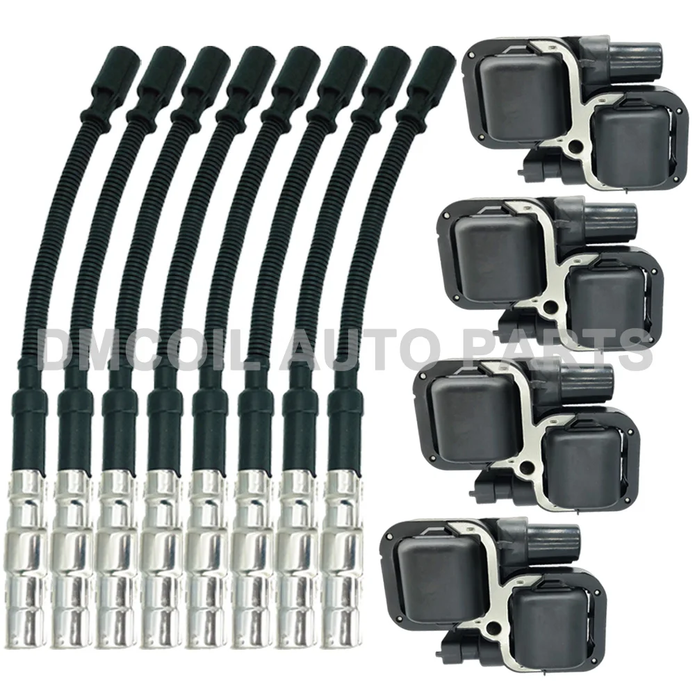 6 SET IGNITION COIL AND WIRE SET SPARK PLUG WIRE FOR MERCEDES-BENZ M112 M113 M155 M266 M476 ENGINE 1997- A0001587303 A1121500218 