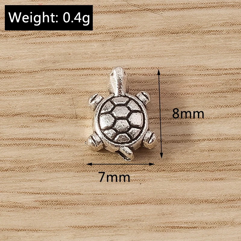 20 Stück süße Meerjungfrau Life Charms Legierung Schildkröte Seestern Fisch Muschel kleines Loch lose Distanzperlen für Schmuckherstellung DIY Handwerk Geschenk – Detail 9