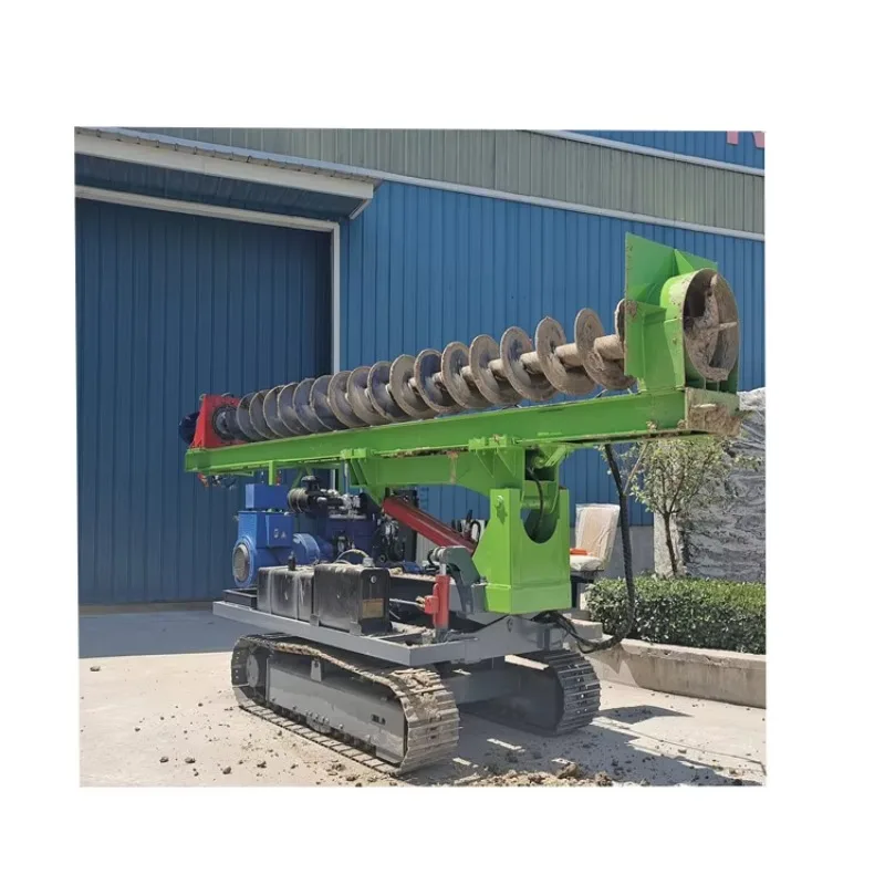 Installation Gps 8 Ton Vibratory Solar Guardrail Hydraulic Pile Driver Can Be Rotated 360 Degrees