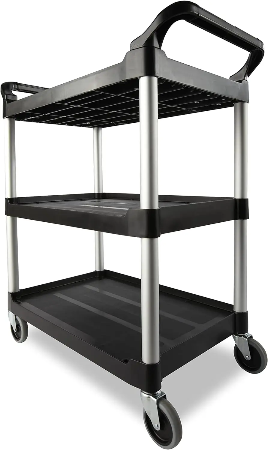 Rubbermaid Commercial Products Heavy Duty 3-Shelf Rolling Service/Utility