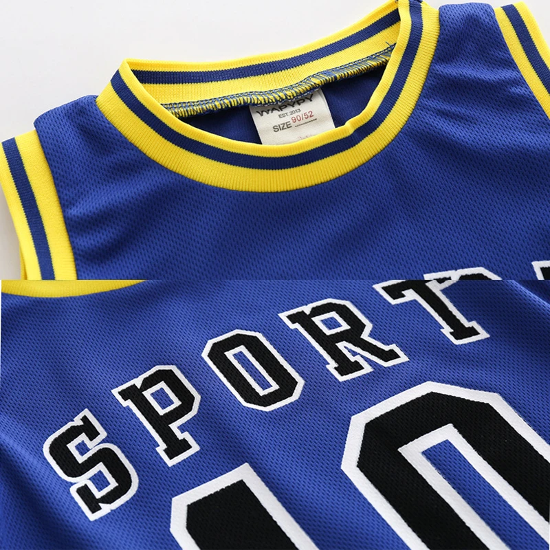 2025 Summer Boys Quick Drying Basketball Sportswear Set Kids Sleeveless T-shirt Vest+Shorts Two-piece Suit Children Sports Suit