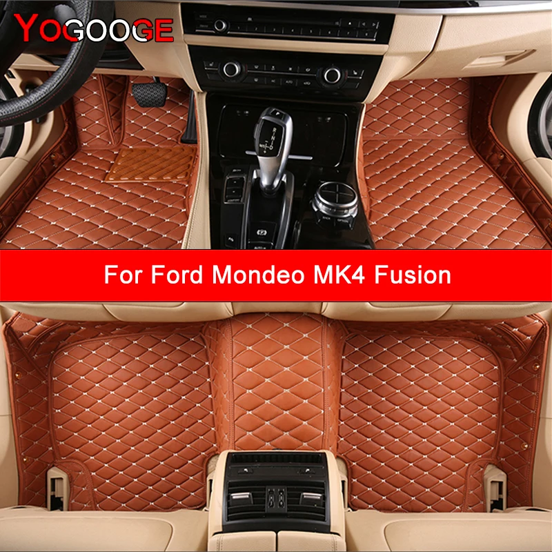 YOGOOGE Custom Car Floor Mats For Ford Mondeo MK4 Fusion 2007-2013 Auto Carpets Foot Coche Accessorie