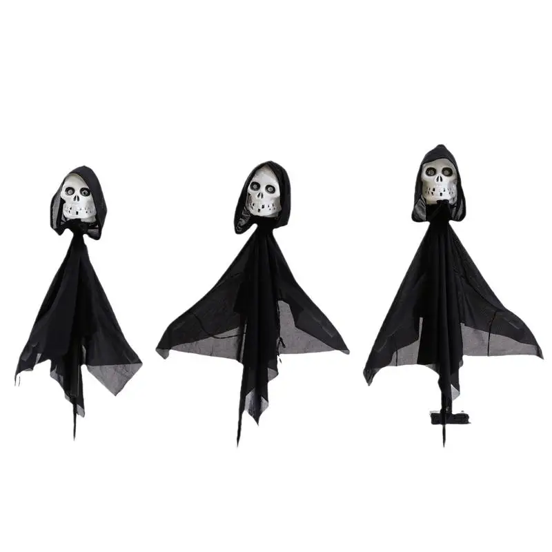 

Halloween Pathway Light Ghost Halloween Pathway Marker Lights Waterproof Garden Ghost Light Stakes Light Ornament 3pcs Cloth