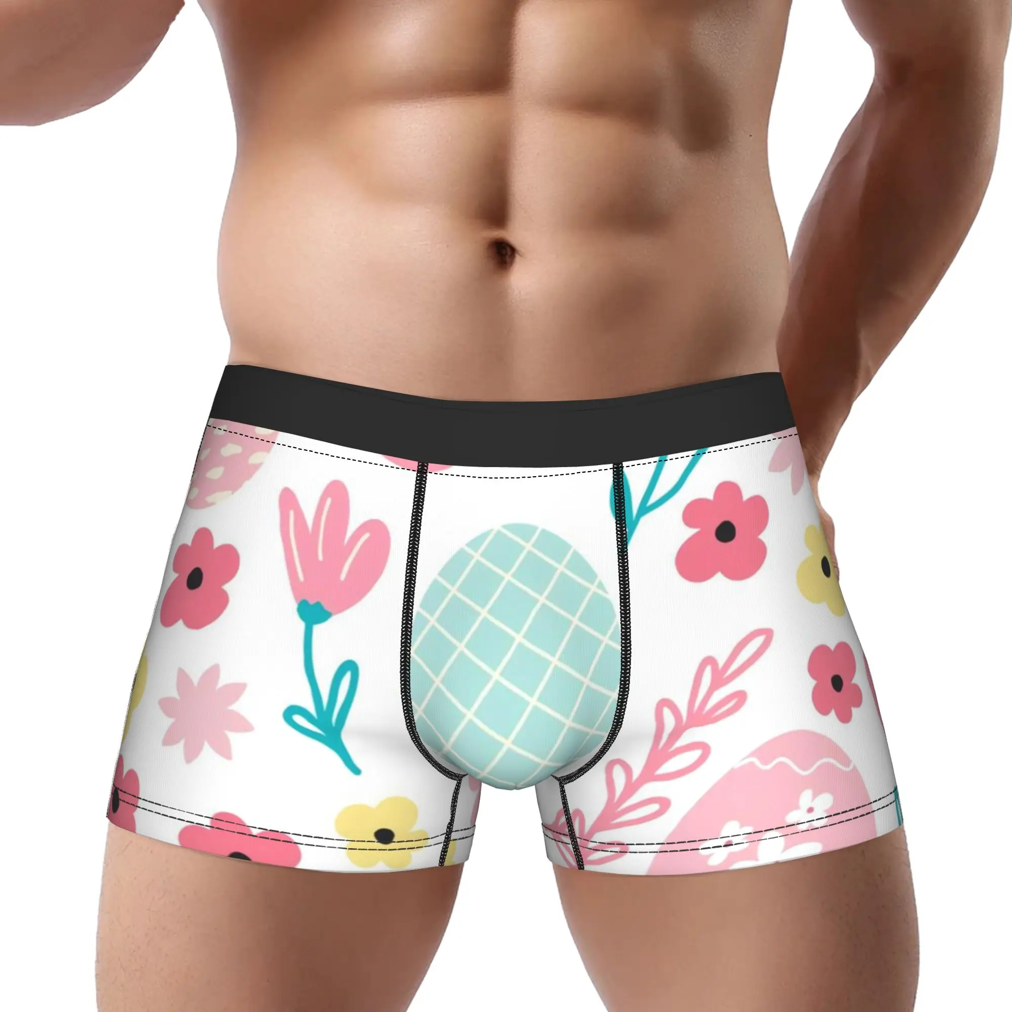 Easter Eggs Bunny Peeps 16  Underpants Homme Panties Male Underwear Ventilate Shorts Boxer Briefs