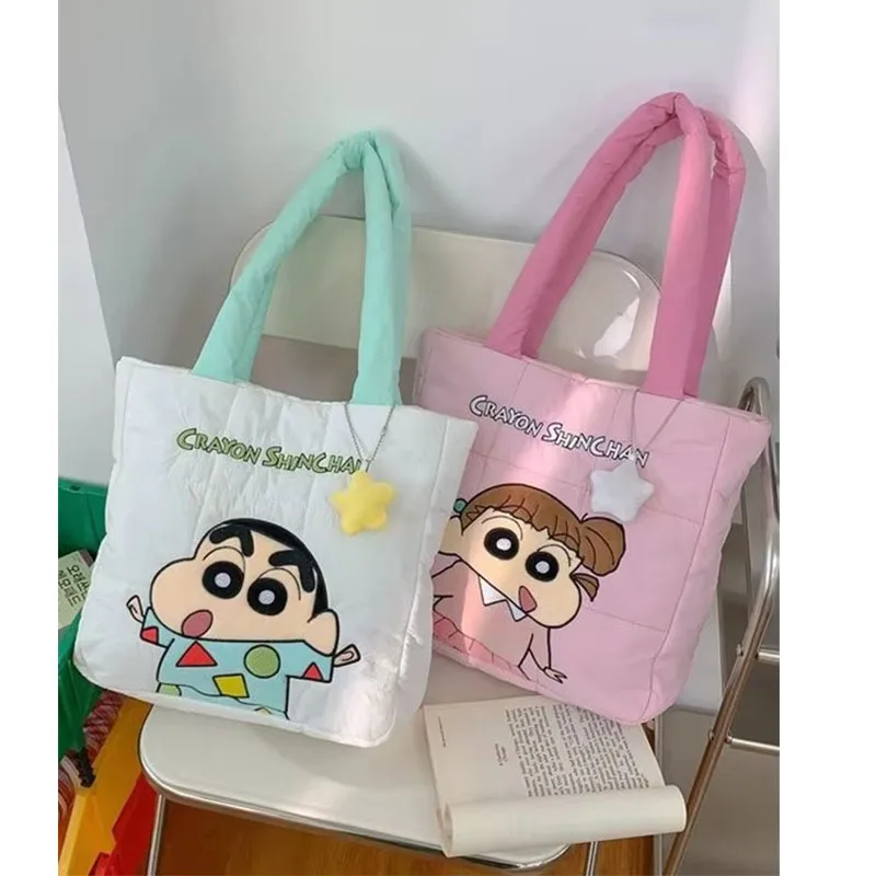 

Crayon Shin-chan Cute Cartoon Handbag Large Capacity High Beauty Commuter Shoulder Bag Portable Girl Bags Bag Shopping Bag Gift