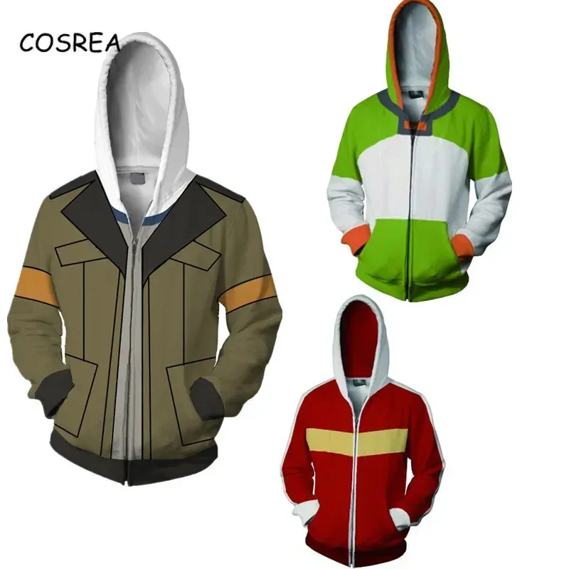 Voltron felpa con cappuccio corta crop top sportivo Shiro/tl/hunk/Pidge/felpe a maniche lunghe cardigan costume cosplay
