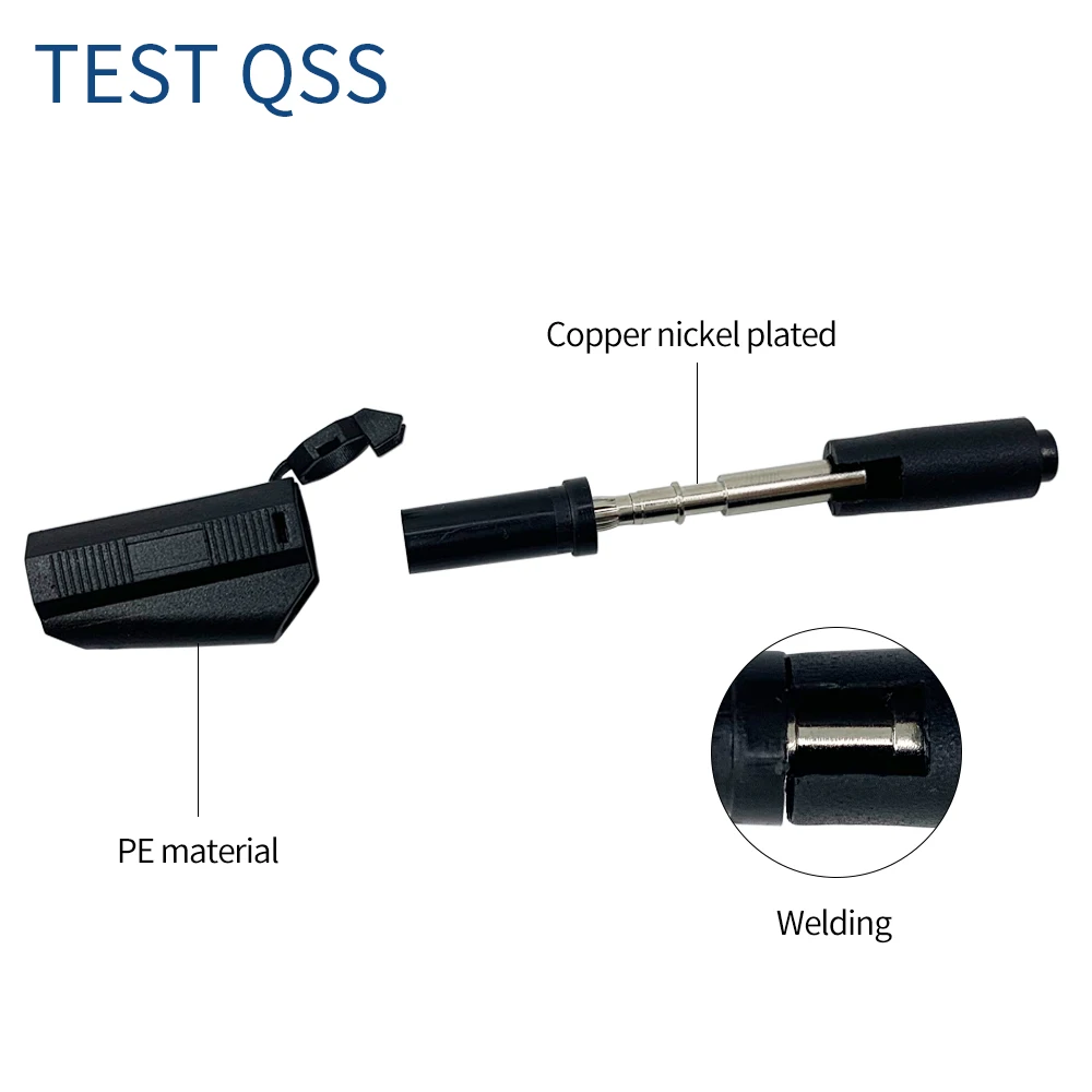 QSS 1 м 5 шт. двойные 4 мм вилки типа «банан» тестовые выводы полностью изолированные Защитные кожухи штабелируемые безопасные вилки типа «банан»