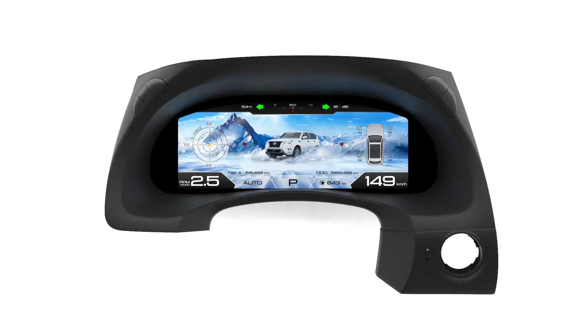 Carcluster Lcd لوحة القيادة الرقمية العنقودية لوحة القيادة لـ QX80 لوحة الأدوات الافتراضية قمرة القيادة #2