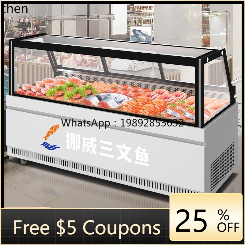 

BX Commercial Display Cabinet Seafood Aquatic Products Freezer Japanese Material Sashimi Freezer