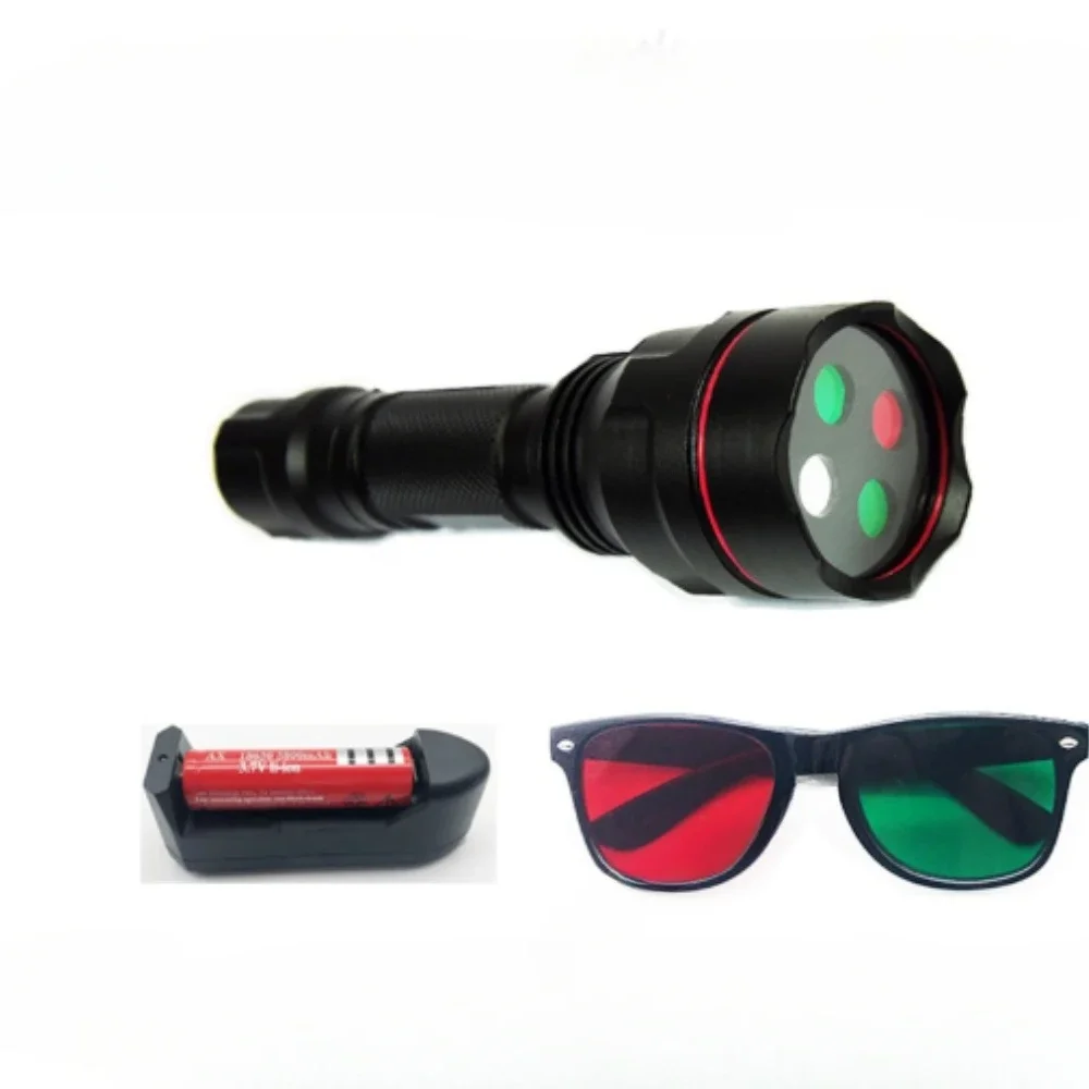 Portable 4 Dot Test Light Red Green Glasses Flashlight  Strabismus Amblyopia Optometry Ophthalmic Tester With Nice Storage Cases