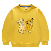 Potdemiel Kids Cartoon Animals Graphic The Lion King Simba Hoodies Cartoon Boys Girls Printed Sweatshirt Children Tops Clothes