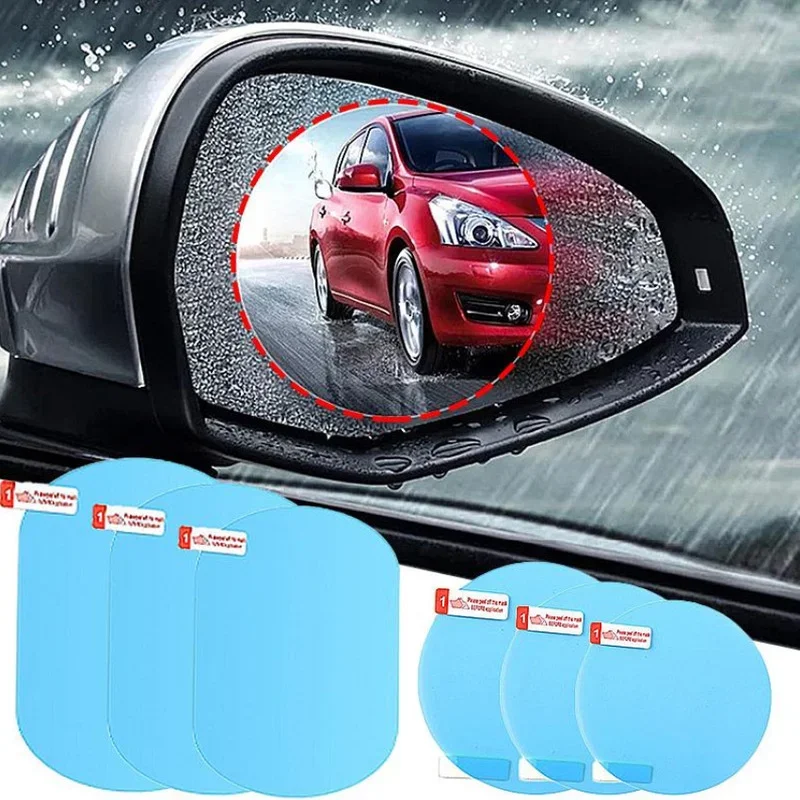 2 PCS Car Rearview Mirror Anti-rain Film Mirror Anti-fog Film Nano Anti-dazzling Rearview Mirror Universal Waterproof Film 