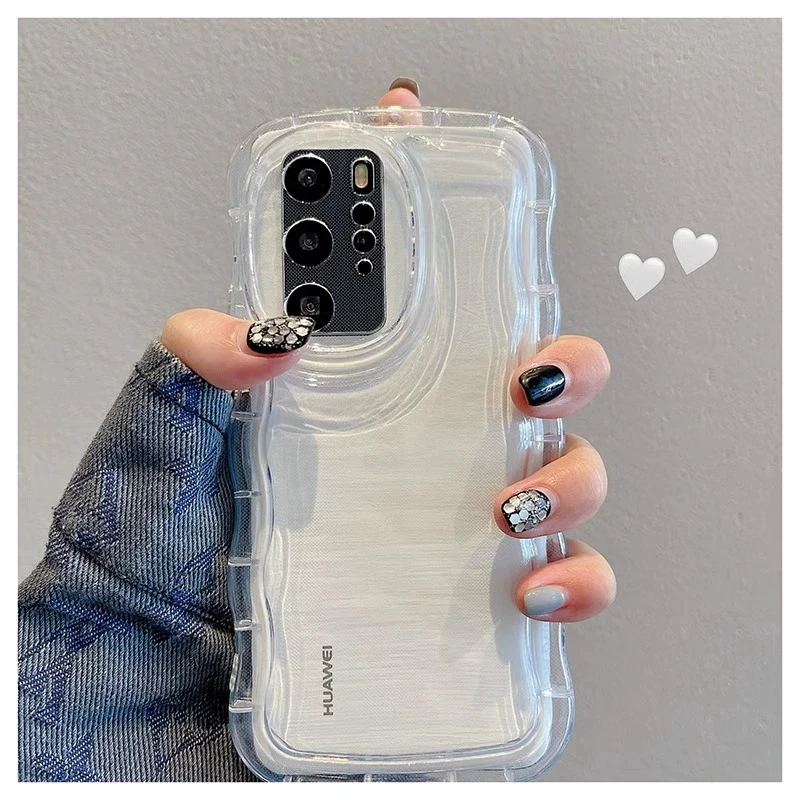 غلاف ناعم من البولي يوريثان الحراري لهاتف هواوي P60 P50 P40 P30 Mate 40 30 20 Pro Nova 8 7 SE Honor Magic 4 5 Lite غطاء وسادة هوائية رقيق من السيليكون