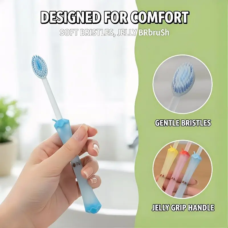 2PCS  Soft-bristled Toothbrushes For Teeth Whitening Suitable For Children And Adults Oral Care