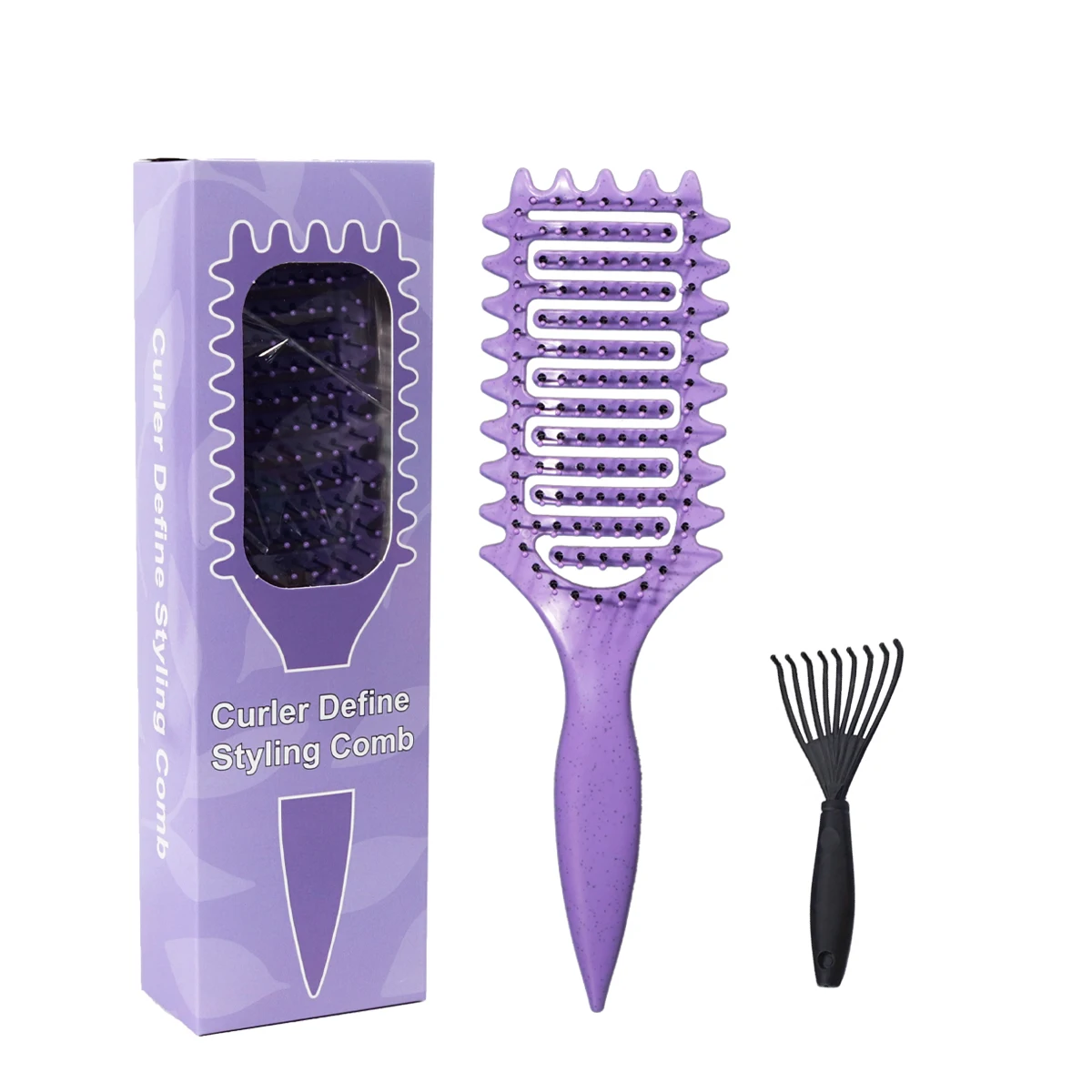 

2pcs/set professional hair comb set, hollow side tooth comb gift box, hair cleaning small claws, special for real hair wigs