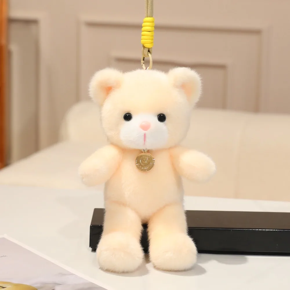 

Happy Birthday Cartoon Colorful Bear Pendant Lovely Anti-lost Colorful Bear Cute 20cm Bear KeyChain Car Keys Accessories