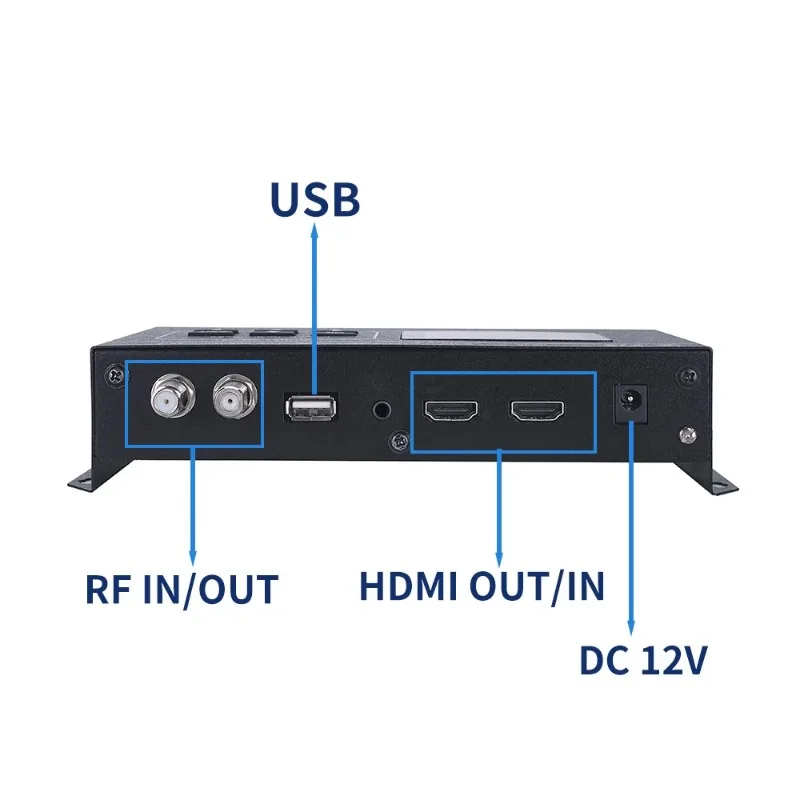Single Channel DVB-T HD Encoder Modulator HDMI-Compatible To RF Coax Digital TV Modulation Equipment