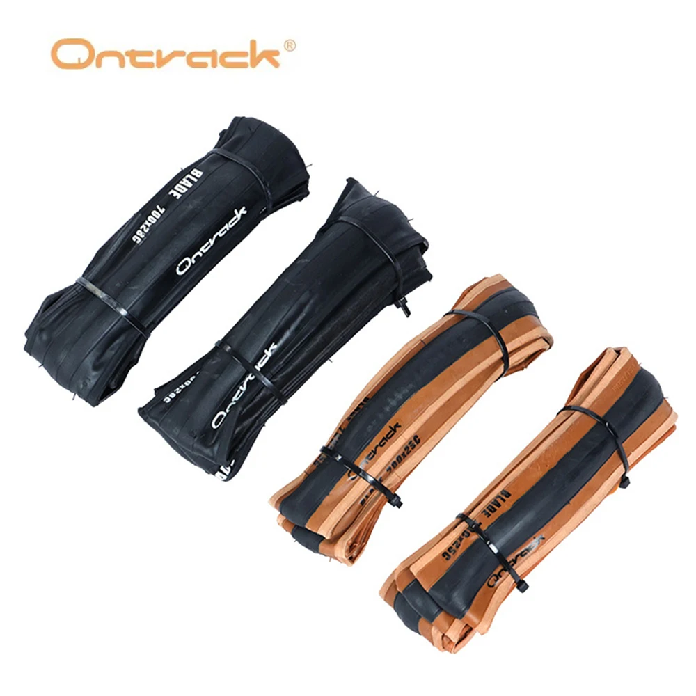 Ontrack Faltreifen Road 700X25C 28C Blade 30Tpi Skin Wall Schwarz Rennradreifen Fahrraddrahtreifen Faltbarer Kiessreifen