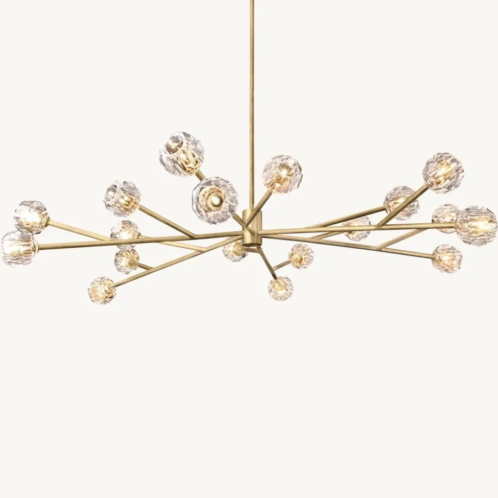 

Cross-border RH all-copper living room chandelier Nordic Internet celebrity crystal lamp molecular lamp simple modern light luxu