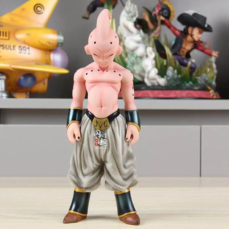 

21cm Dragon Ball Z Civilized Buu Anime Figure Energy Wave & Wave Hand Pose Gentle Buu Action Figurine Collectible Model Toy Gift