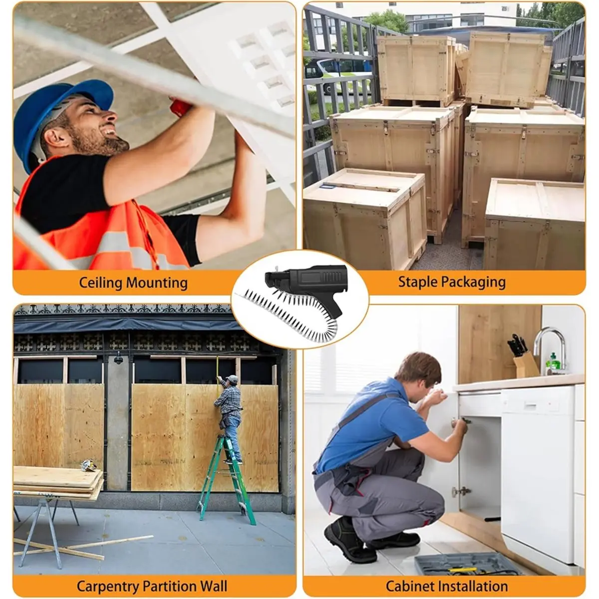 

AA91 Screw Gun Automatic Chain Nail Gun Adapter,Auto Feed Screw Gun Collated Attachment Automatic Electric Drill Screw