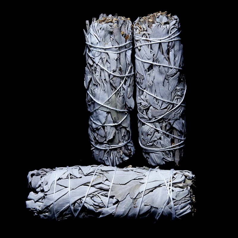 White Sage Bundles Sage Smudge Sticks The Mind Room Buddhist Temple Cedar Sticks for Aromatherapy Relief Spiritual Clean