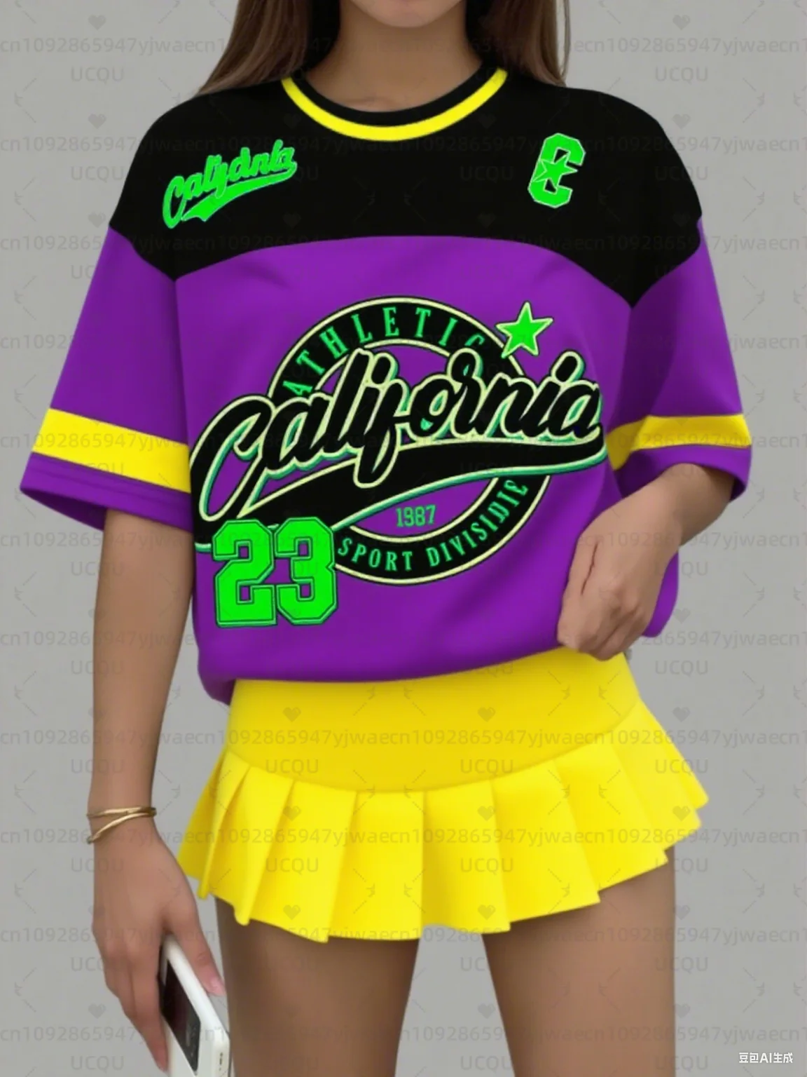 Dames sportshirt California 23-print T-shirt met korte mouwen Zomer Grafisch T-shirt Honkbalshirts Grote maten sport-T-shirt voor heren