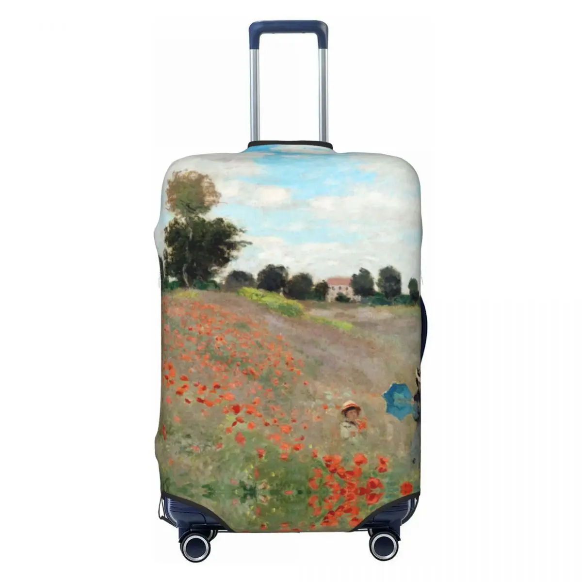 

Пользовательские милые французские импрессионистские художественные чехлы для багажа, моющиеся чехлы для дорожных чемоданов с рисунком Клода Моне