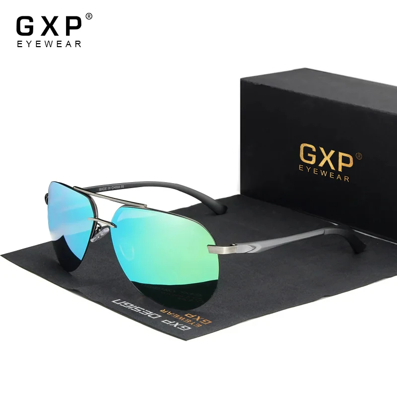 GXP Pilot Rimless Sunglasses Polarized UV400 Anti-reflection Trendy Driving Glasses Women Retro Ultralight Outdoor Eyewear