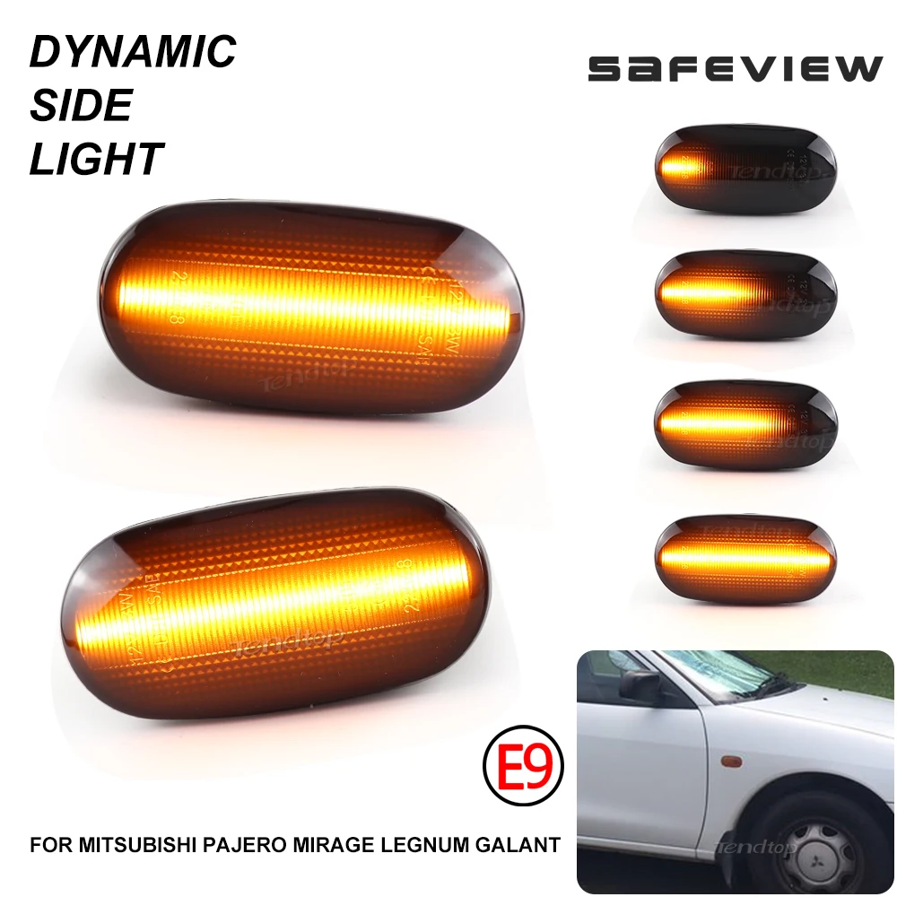 Dynamic Indicator Amber Repeater Side Marker Turn Signal Lights For Mitsubishi Pajero Mirag Legnum Gelent 1998-2005