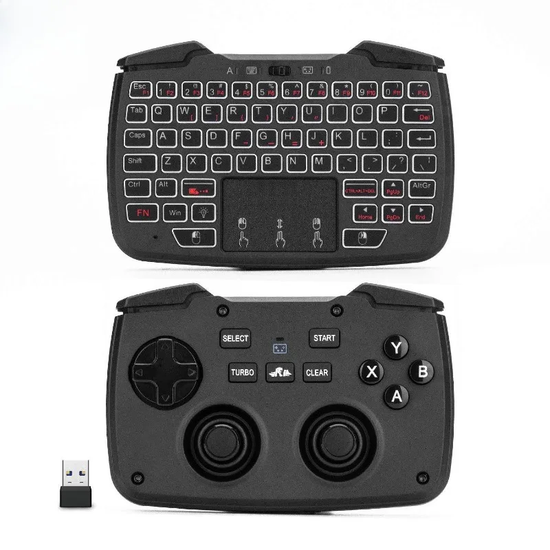 RK707 three-in-one wireless keyboard with game remote control lever 62 keys, supports mobile phones and computers