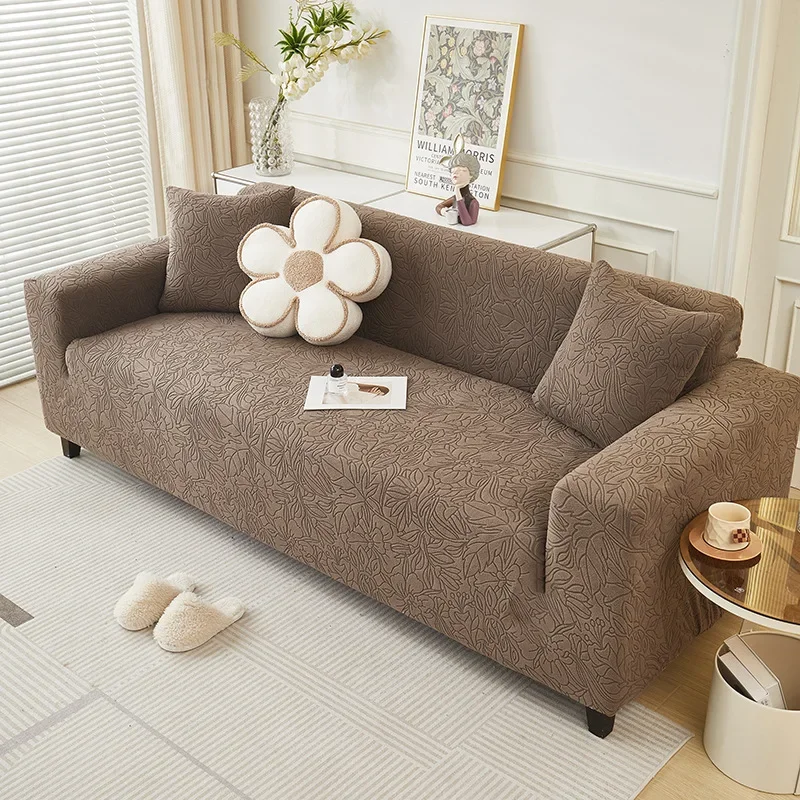 Elastic Jacquard Fabric Sofa Cover for Living Room Geometric ArmChair Knitted Thick Sofa Slipcovers1/2/3/4Seat Sofa Couch Cover