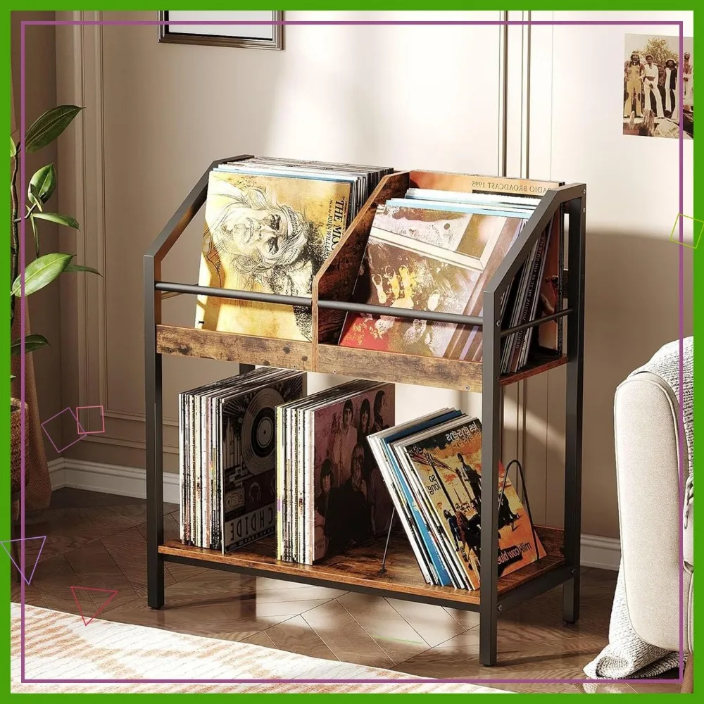 2-Tier Wooden Vinyl… - image