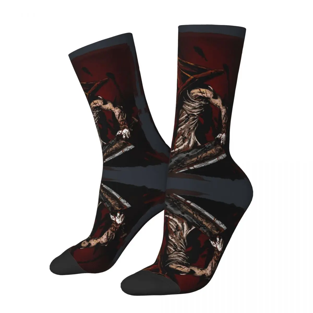 Pyramid Head Men's compression Socks Unisex silent hill Harajuku Seamless Printed Crew Sock Gift official-website tops fugees