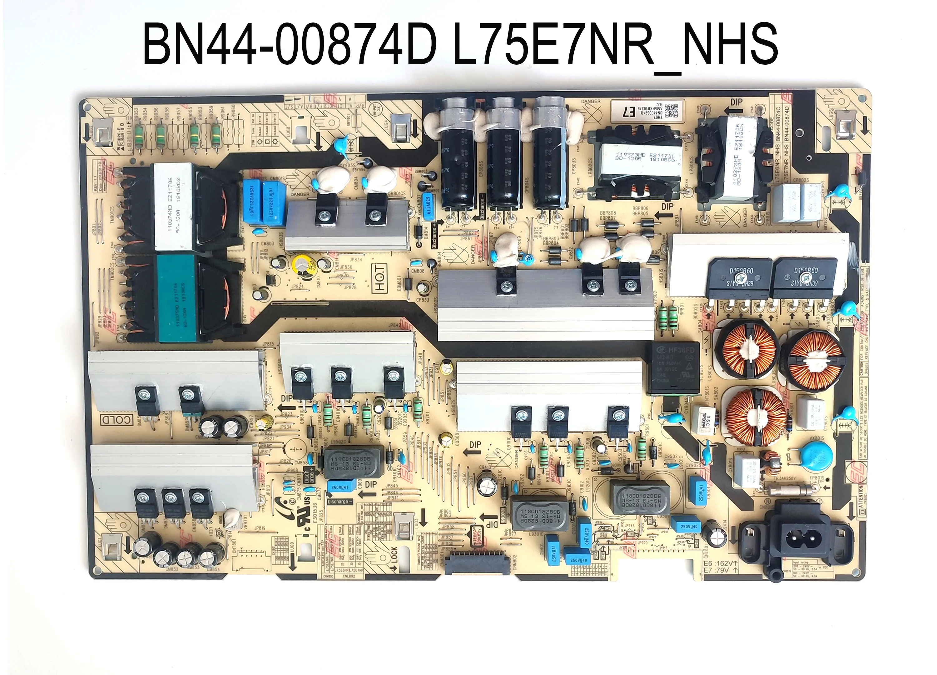 

BN44-00874D L75E7NR_NHS Fits Power Supply Board Has Been Tested To Work Properly Applicable FOR LCD TV UN75NU8000G UN75NU8000F