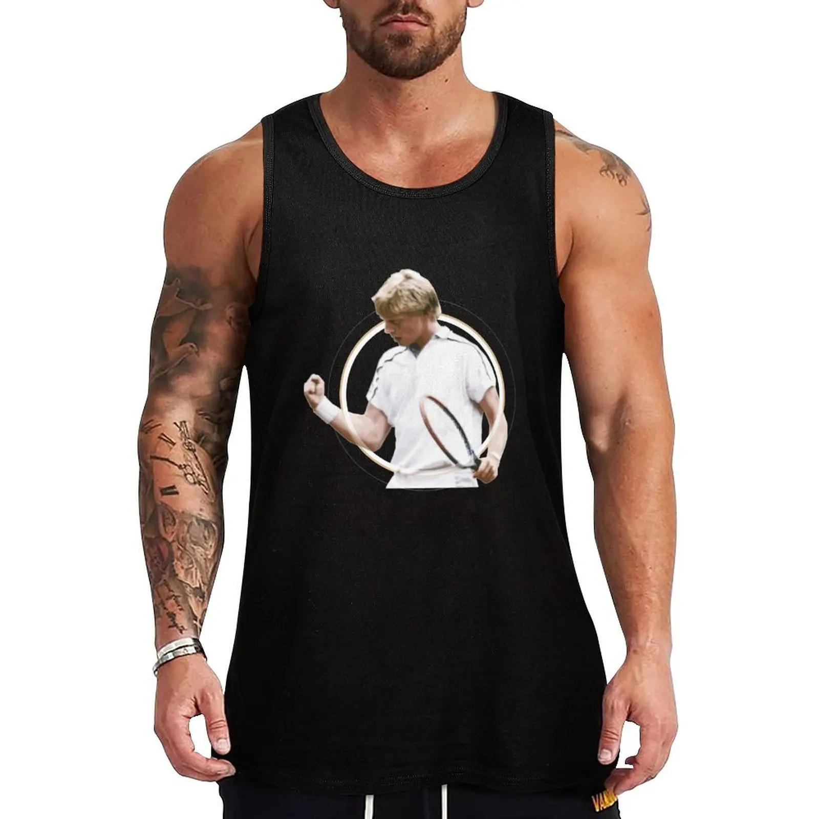 Boris Becker, 1985 Tank Top Fitness Camiseta leve e respirável para academia