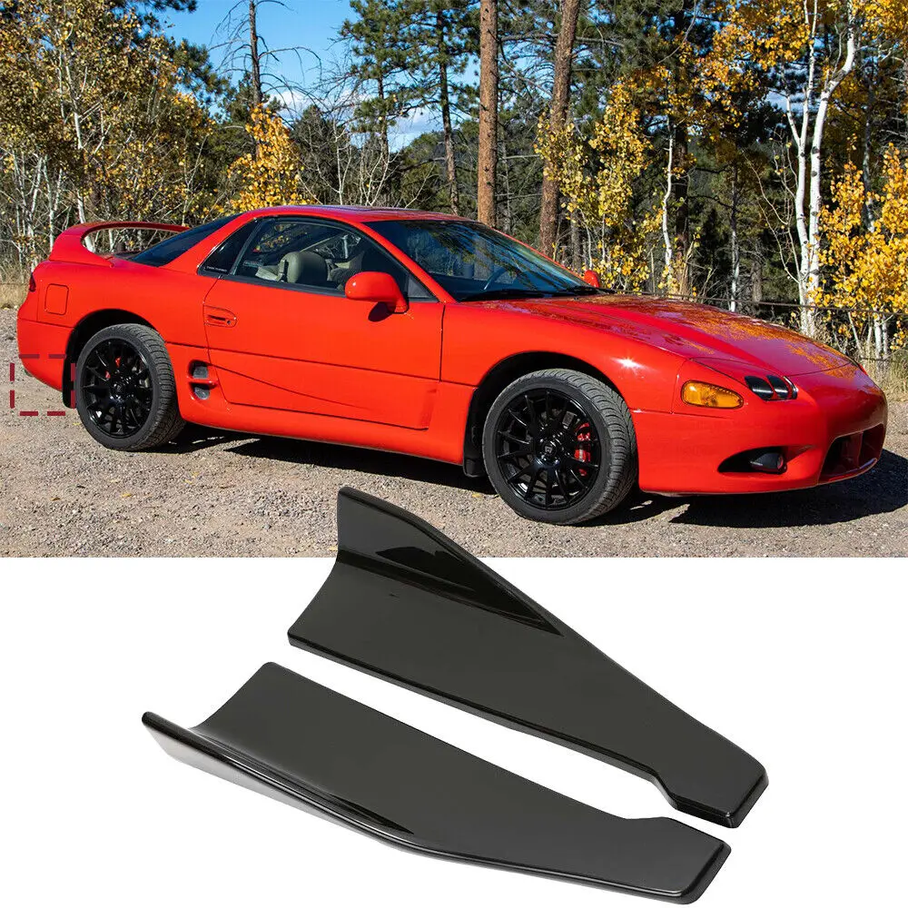 LAICY 2PC for Mitsubishi 3000GT Car Rear Lip Bumper Side Skirts Splitters Fins Spoiler Winglet Apron Canards Diffuser Mudguards