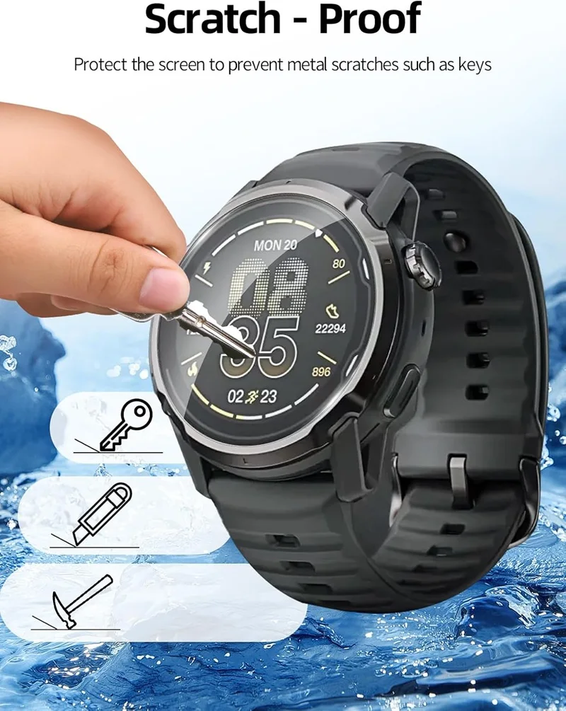 5PCS Smart Watch Screen Protector for COROS APEX 4 42mm / APEX 4 46mm Tempered Glass Scratch-Proof Protective Film