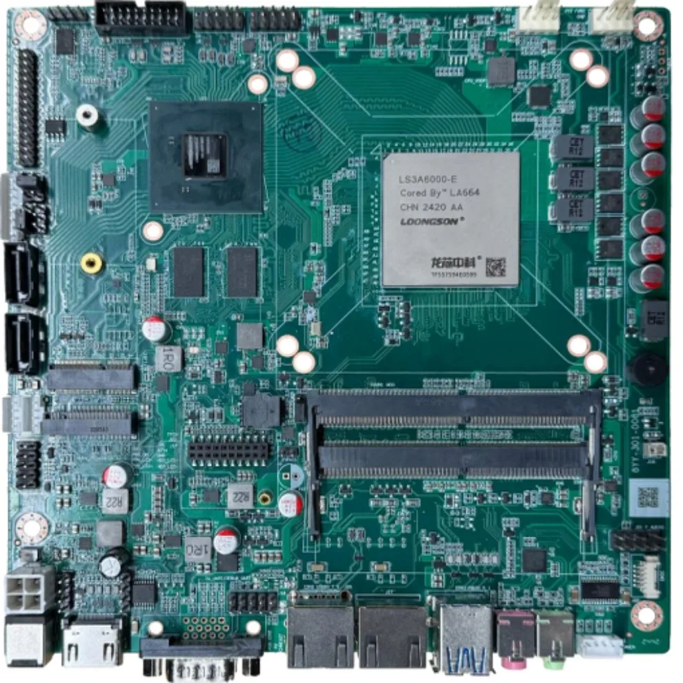 

Основная плата Loongson 3A6000E ITX с поддержкой памяти ноутбука DDR4