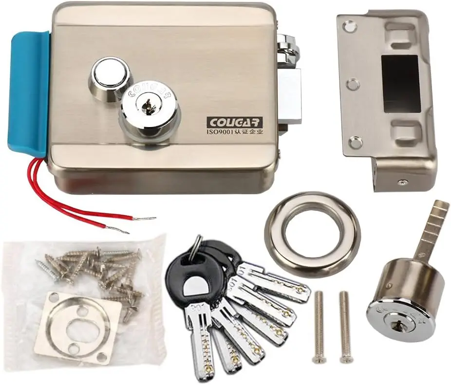 

Upgraded Electronic Door Lock with 6 Computerized Keys, DC 12V, Stainless Steel, for Wood/Glass/Metal Doors