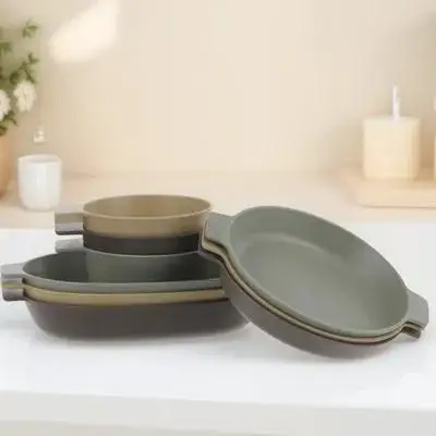 مجموعة واحدة من أدوات المائدة البلاستيكية المحمولة القابلة لإعادة الاستخدام وخفيفة الوزن للتخييم والنزهات وأطباق الشواء ومجموعة أدوات المائدة الخارجية #6