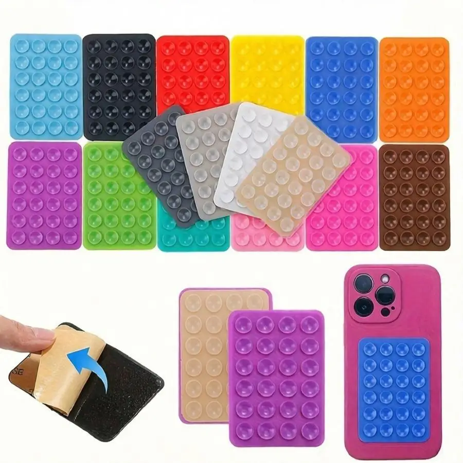 1/5/10/20/50/100pcs Random s Mobile Phone Holders Square Universal Phone Suction Cups Super Strong Silicone Anti-Slip, Selfie Vi