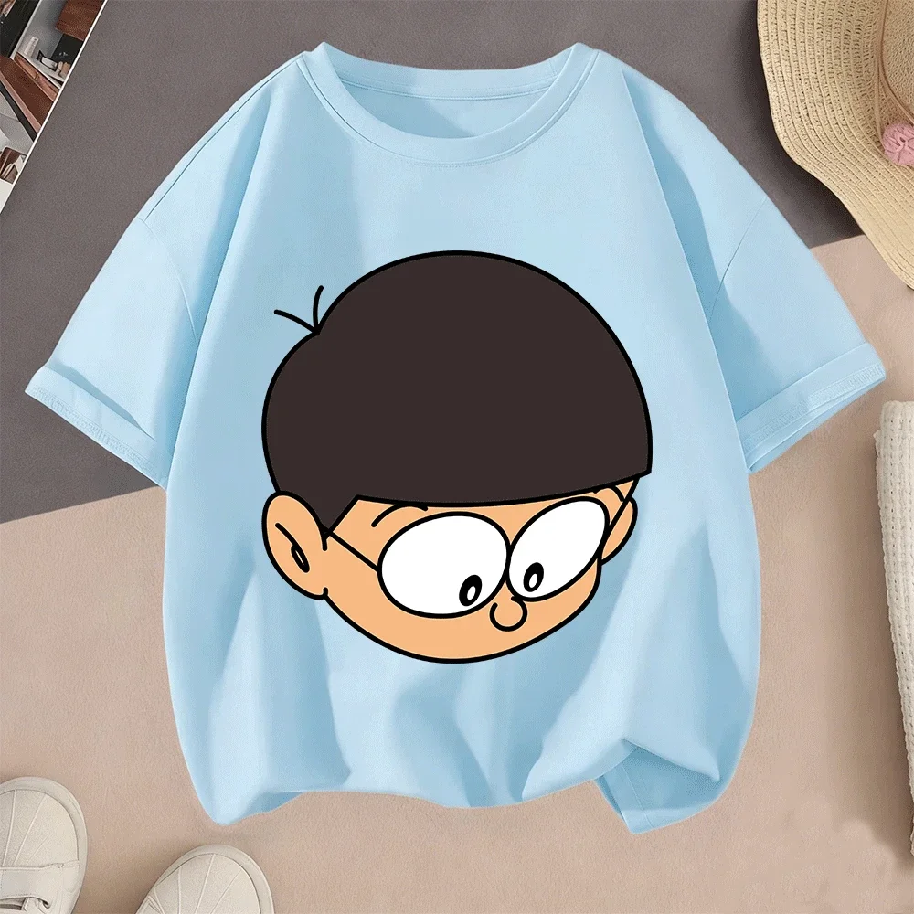 

Doraemon 2026 Casual Summer Short Sleeve Hot Sale Print Cartoon 2D Tees For Teenagers Kids Boys Girls