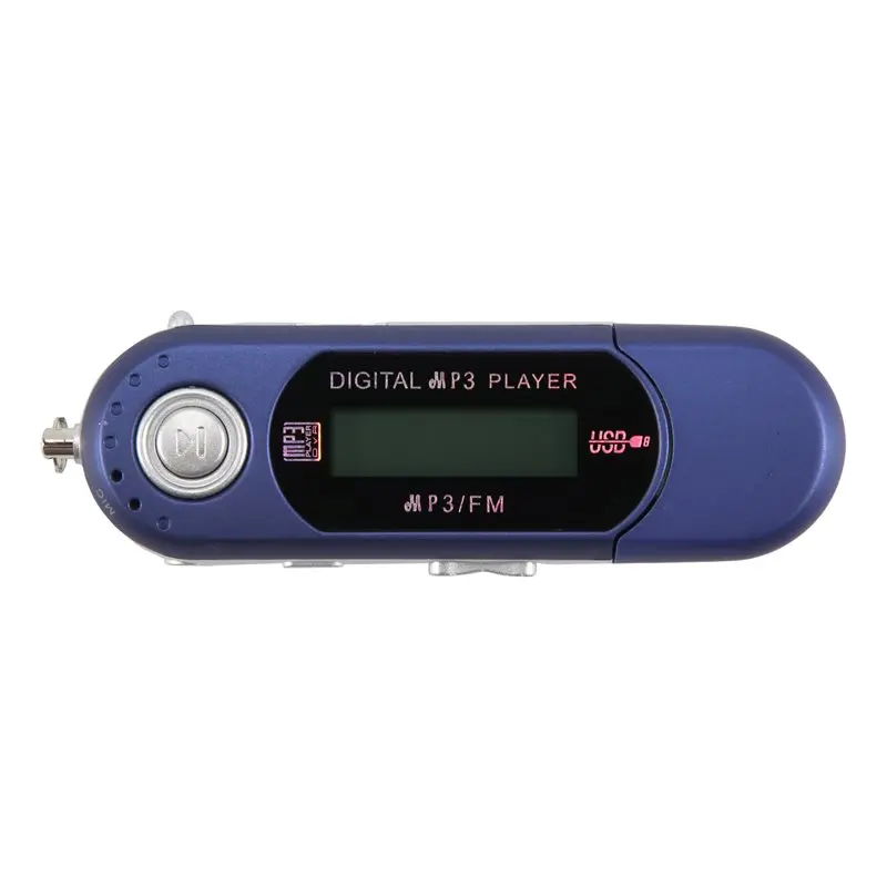 Mini MP3 Player USB 2.0 Small Flash Drive Multilanguage LCD Music Player With 3.5Mm Audio Jack Automatic Shutdown Durable (B)