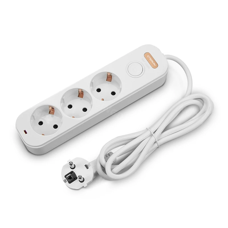 Multiprise prise ue 3/4/5 voies prises rallonge électrique 2m cordon 16A prises commutateurs de comm