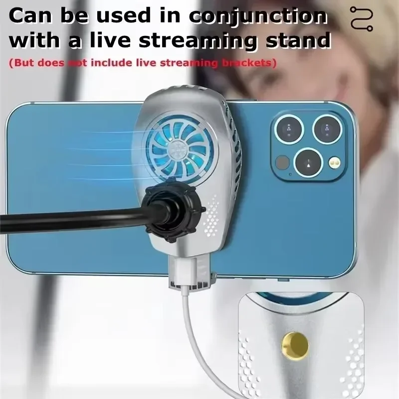 Mobile Phone Back-clip Semiconductor Cooling Fan Radiator K3 for Live Broadcast PUBG Game Cooler for IOS Android Cool Heat Sink