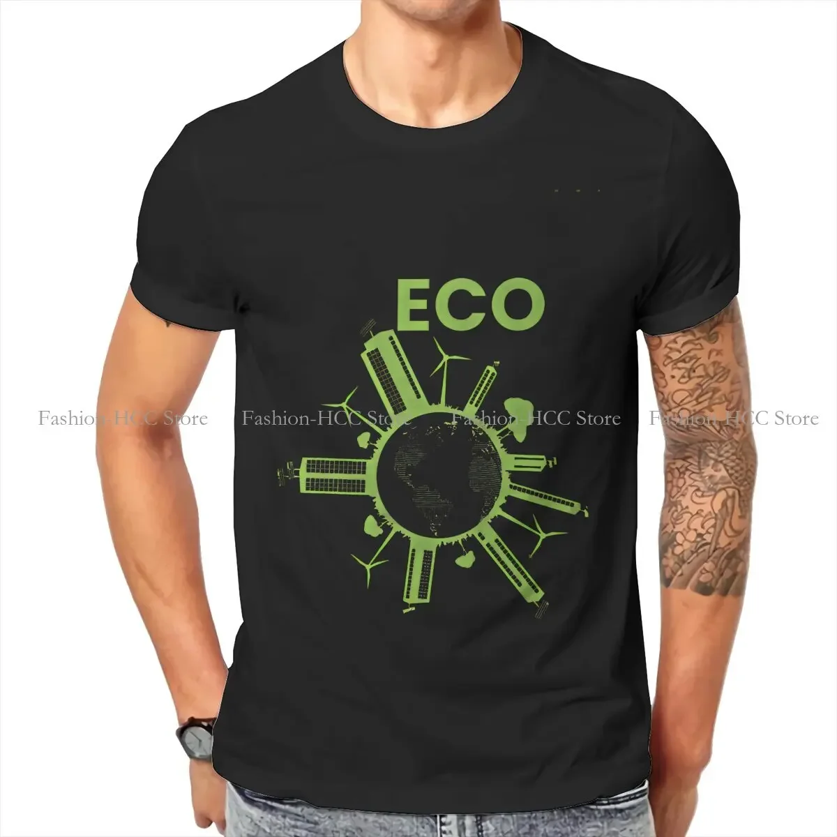 Environmental Protection and Technology Crewneck TShirts Eco Distinctive Homme T Shirt Hipster Size S-6XL